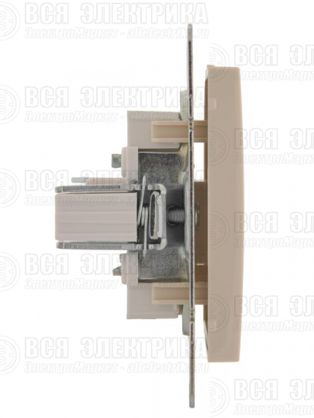Розетка компьютерная СП Rain RJ45 16А IP20 механизм крем. LEZARD 703-0388-139