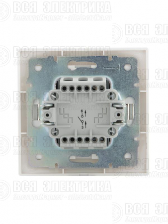 Выключатель 1-кл. СП Mira 10А IP20 с бел.вставкой бел. LEZARD 701-0202-100