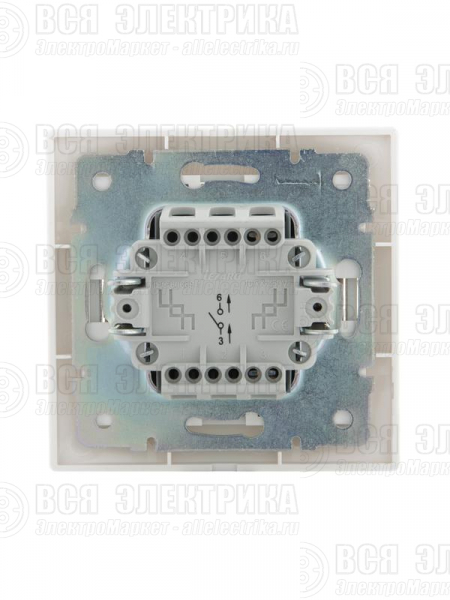 Выключатель 1-кл. СП Mira 10А IP20 с бел.вставкой бел. LEZARD 701-0202-100