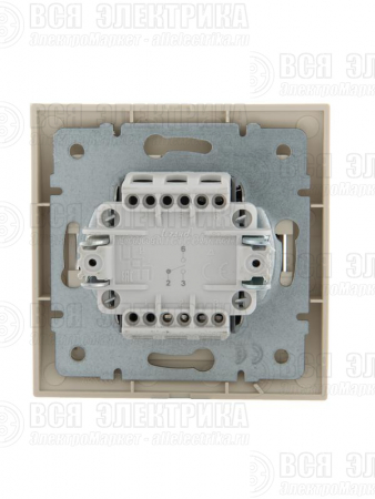 Переключатель проходной 1-кл. СП Deriy 10А крем. LEZARD 702-0303-105