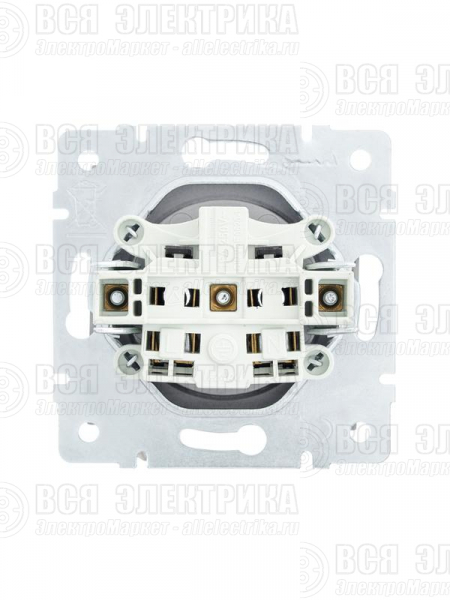 Розетка 1-м СП Vesna без заземл. ПБТ механизм платина LEZARD 742-3588-121B