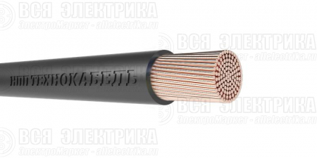 Провод ПуГВнг(А)-LS 1х1.5 450/750В Ч (бухта) (м) Технокабель 00-00149405