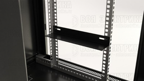 Шкаф настенный TWB-0945-GP-RAL9004 19дюйм 9U 500х600х450мм стеклян. дверь с перфорацией по бокам ручка с замком черн. (RAL 9004) (разобранный) Hyperline 392629