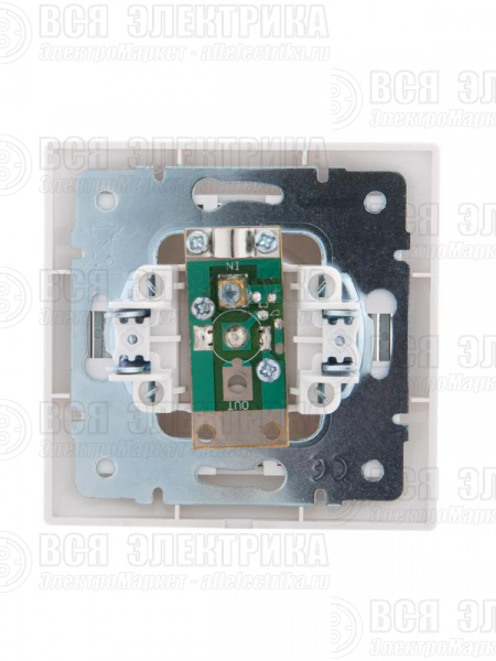 Розетка телевизионная оконечная TV СП Mira 16А IP20 с сер. вставкой бел. LEZARD 701-0215-130