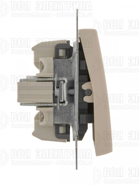 Переключатель проходной 1-кл. СП Rain IP20 механизм крем. LEZARD 703-0388-105