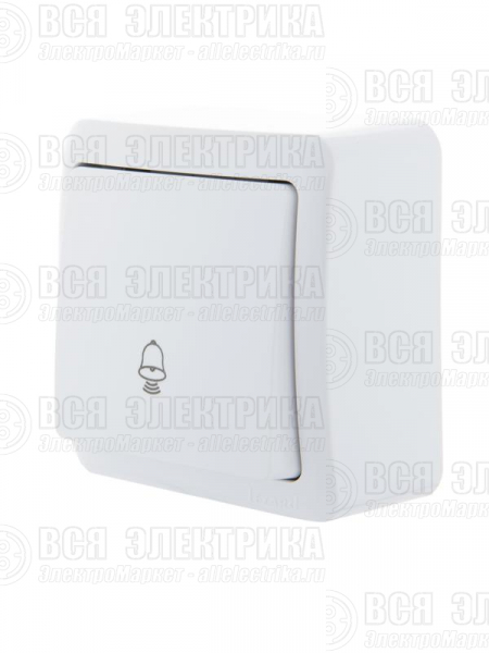 Кнопка звонка 1-кл. 1п ОП Viola 10А IP20 бел. LEZARD 751-0200-103