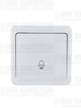 Кнопка звонка 1-кл. 1п ОП Viola 10А IP20 бел. LEZARD 751-0200-103