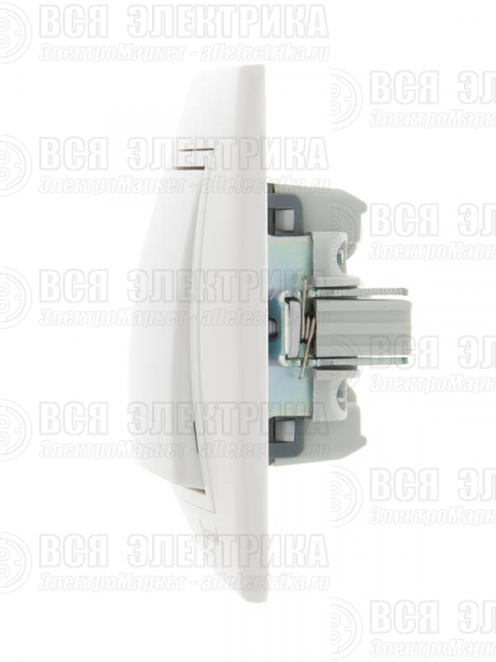 Выключатель 1-кл. СП Mira 10А IP20 с бел.вставкой бел. LEZARD 701-0202-100
