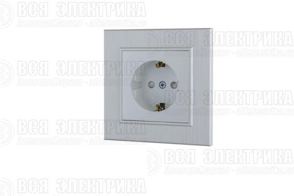 Розетка 1-м Karea LINE STAR с заземл. жемчуж. Makel 86100028