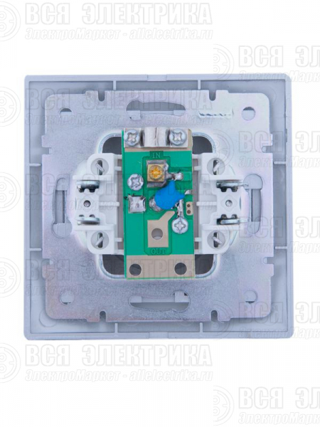Розетка телевизионная оконечная TV СП Mira сер. металлик LEZARD 701-1010-130