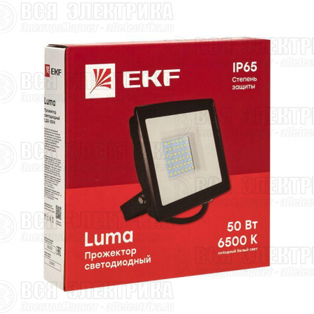 Прожектор светодиодный СДО-3004 50Вт 6500К IP65 Basic EKF FLL-3004-50-6500