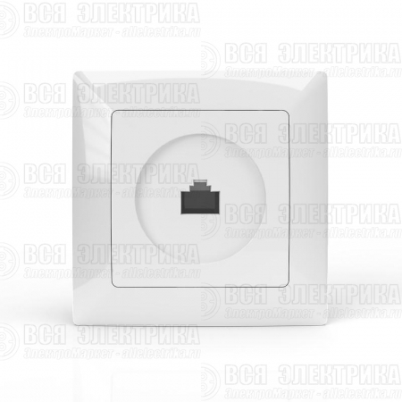 Розетка компьютерная 1-м СП AVA в сборе бел. TOKOV LIGHT TKL-AV-RC1-C01