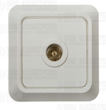 Розетка телевизионная TV ОП Bolleto 7027 16А IP20 бел. ASD / IN HOME 4680005959815