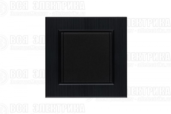 Розетка 1-м с крышкой Karea LINE STAR с заземл. чер. Makel 86054029