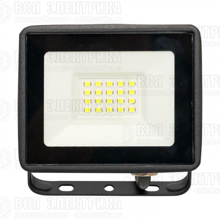Прожектор светодиодный СДО-3002 20Вт 6500К IP65 Basic EKF FLL-3002-20-6500