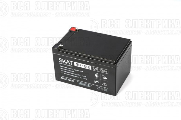 Аккумулятор 12В 12А.ч макс. ток заряда 3.6А SKAT SB 1212 Бастион 2535