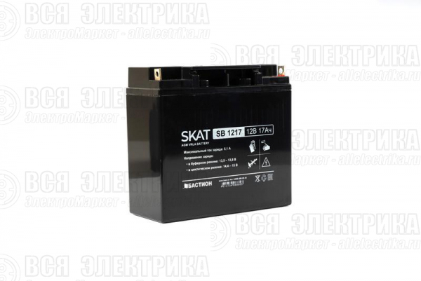 Аккумулятор 12В 17А.ч макс. ток заряда 5.1А SKAT SB 1217 Бастион 2536